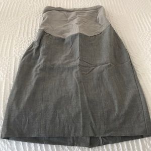 A Pea in the Pod Maternity XS Gray Pencil Skirt